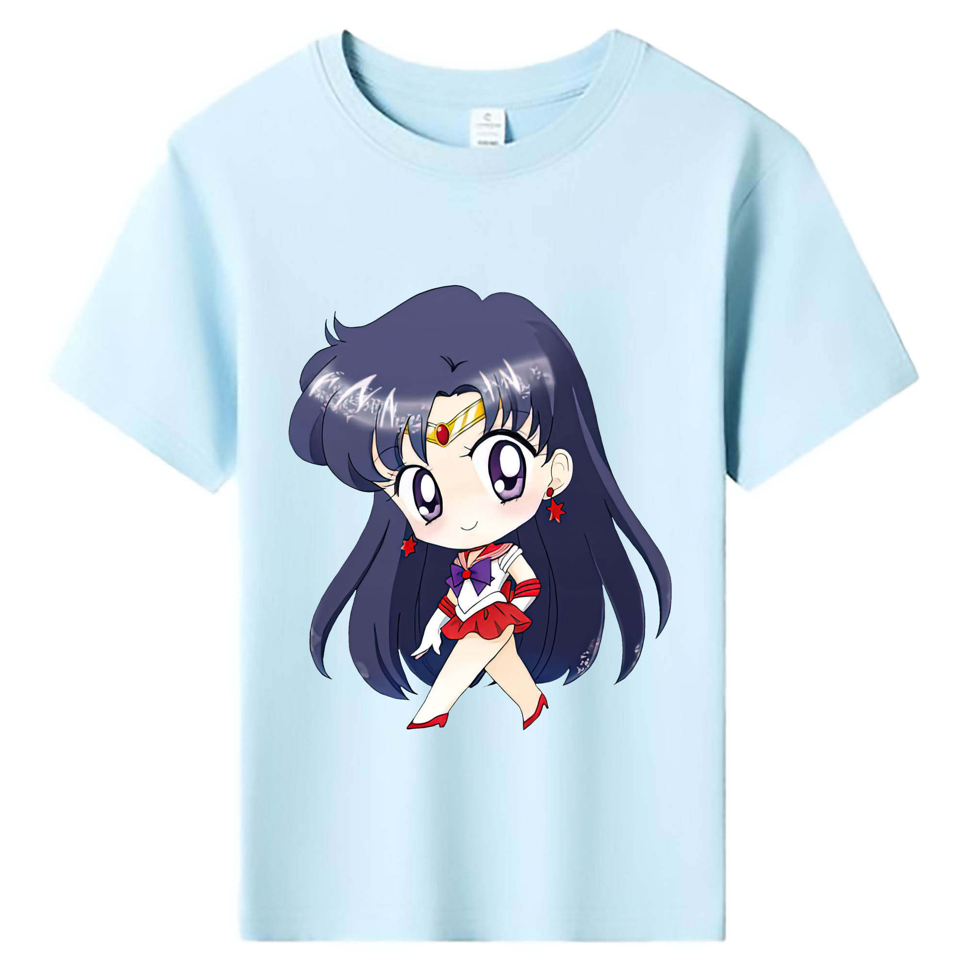 （画像用） 美少女戦士セーラームーン 火野レイ ひの レイ Sailor Moon Hino Rei （セーラーマーズ,Sailor Mars） 綿100％キッズTシャツ（フロントプリント）